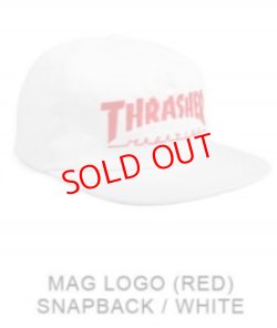 画像1: Thrasher mag logo Snap back hat White