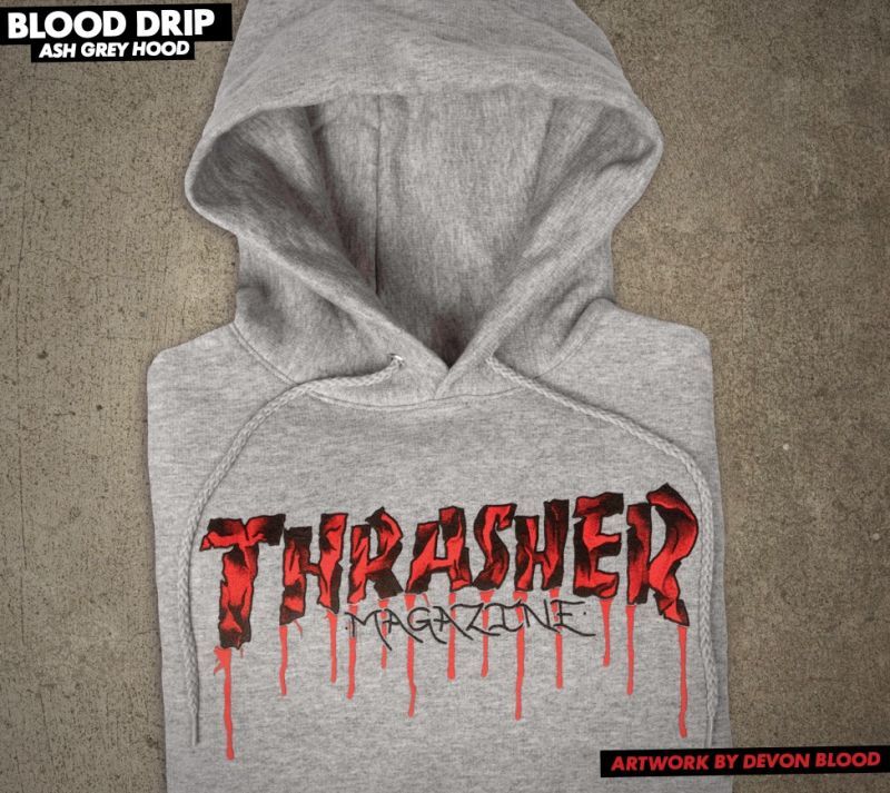 SALE!!!! Thrasher mag BLOOD DRIP L/S HOOD